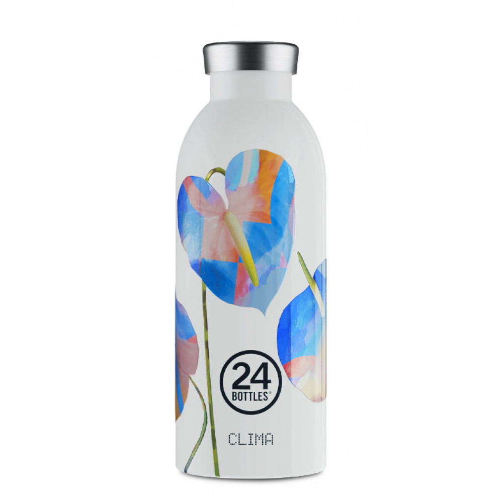 24Bottles Clima Bottle Ανοξείδωτο Μπουκάλι Θερμός 0.50lt (Cosmic Flowers)