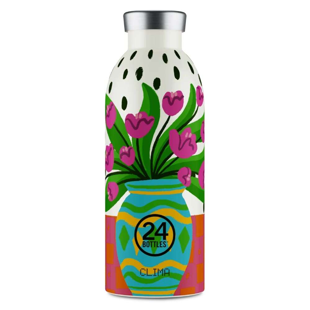 24Bottles Clima Bottle Ανοξείδωτο Μπουκάλι Θερμός 0.50lt (Fiori Rosa)