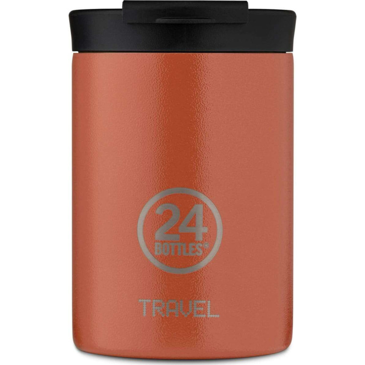 24Bottles Travel Tumbler Stone Ανοξείδωτο Ποτήρι Θερμός 0.35lt (Sunset Orange)