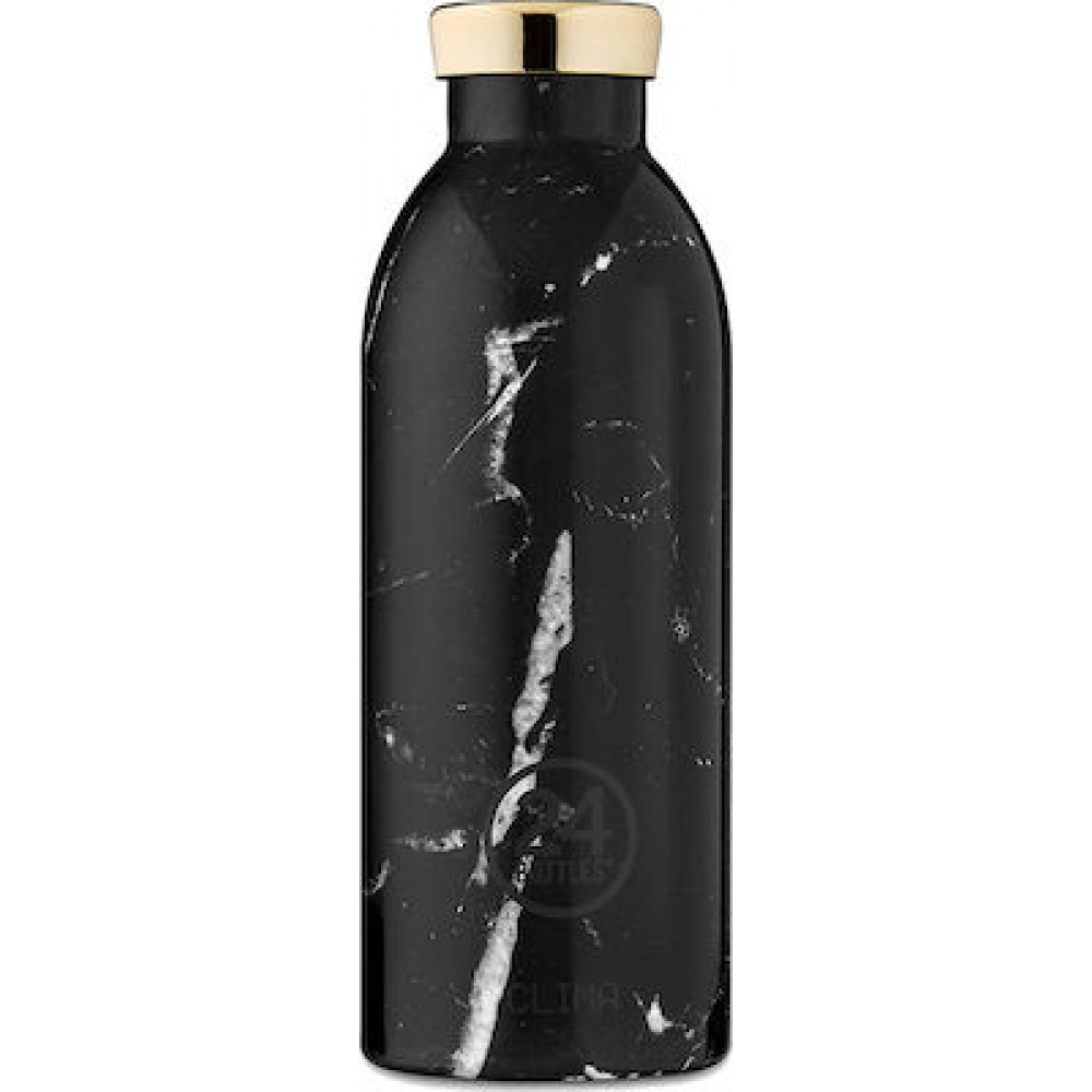 24Bottles Clima Bottle Ανοξείδωτο Μπουκάλι Θερμός 0.50lt (Black Marble)