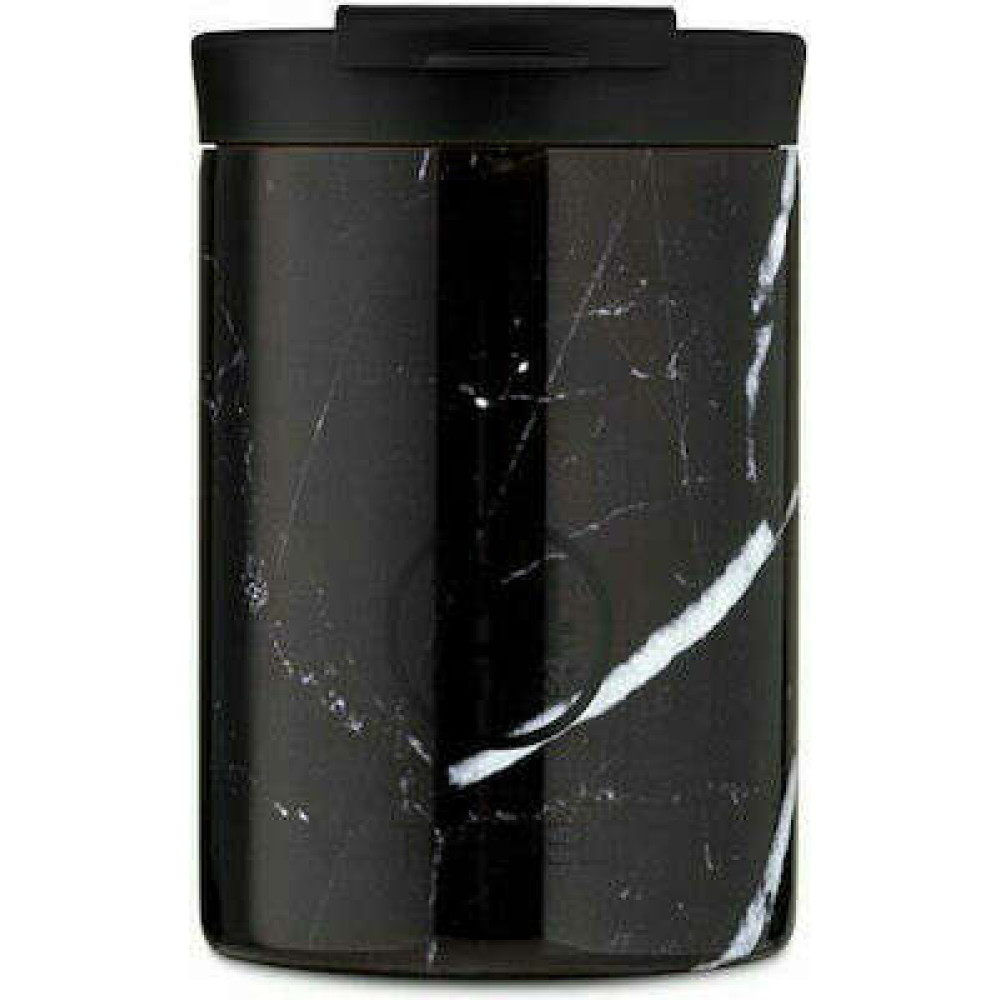 24Bottles Travel Tumbler Ανοξείδωτο Ποτήρι Θερμός 0.35lt (Black Marble)