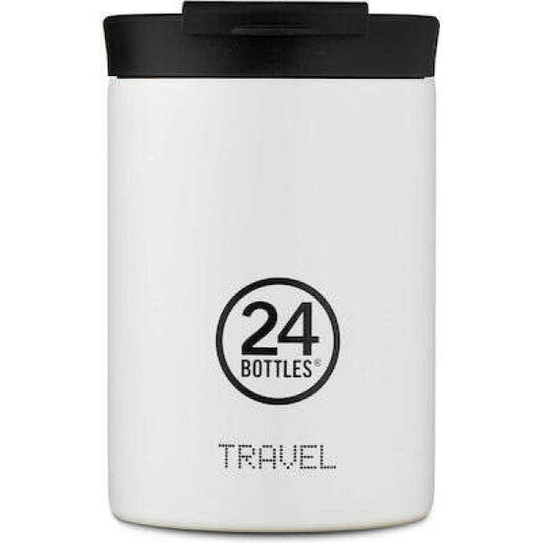 24Bottles Travel Tumbler Stone Ανοξείδωτο Ποτήρι Θερμός 0.35lt (Ice White)