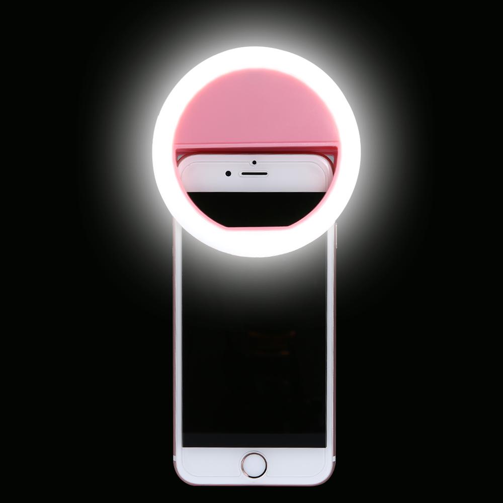 Επαναφορτιζόμενο Selfie Ring Light 28 Leds για Κινητό ή Tablet (Λευκό)