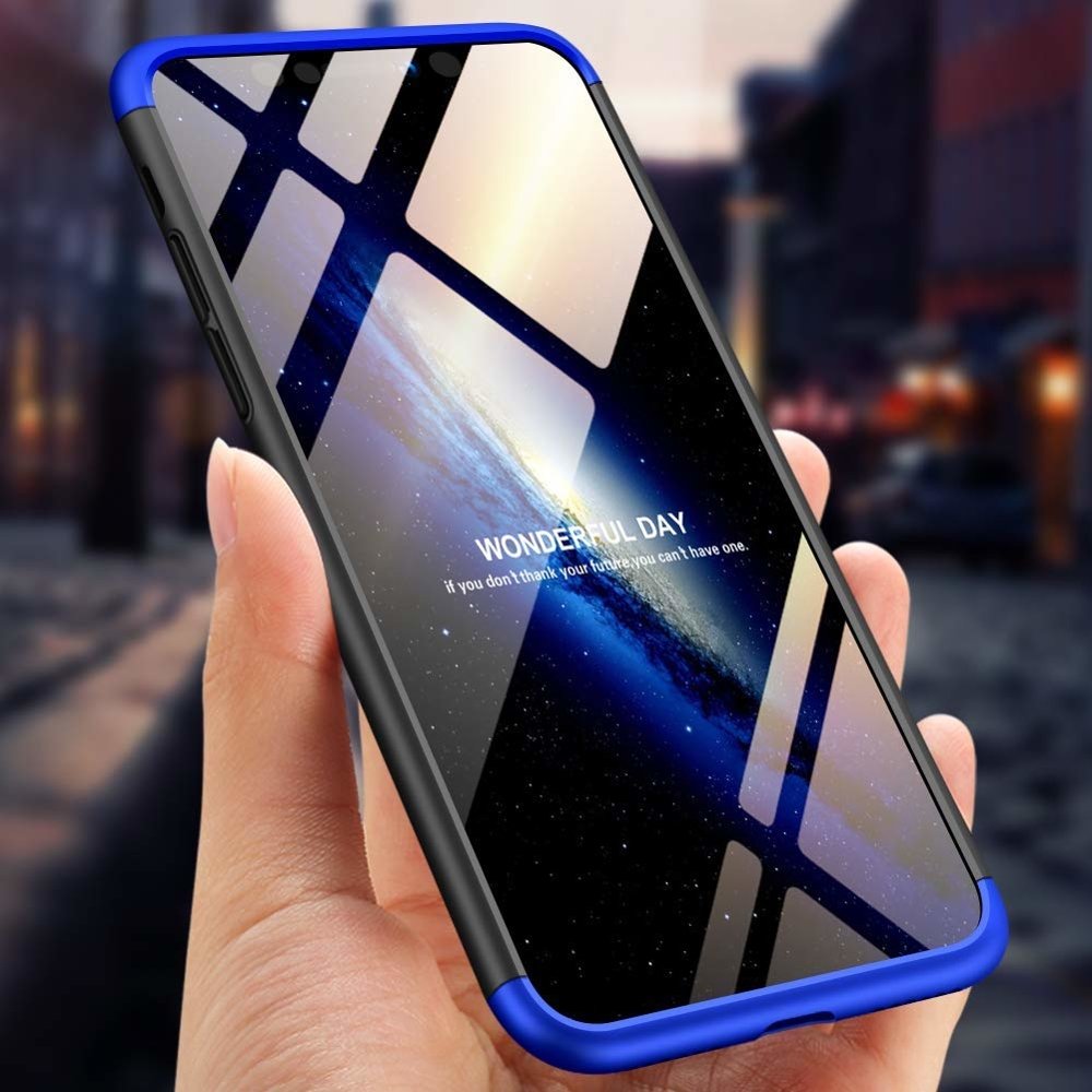 Θήκη 360 Full cover hole για Apple iPhone XS Max (Μαύρο/Μπλε)