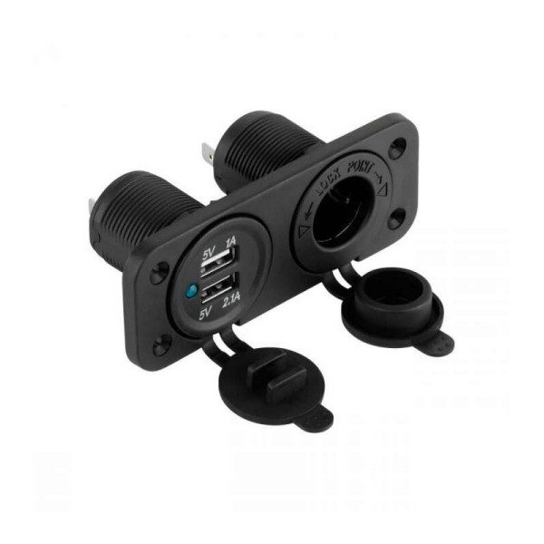 Φορτιστής αυτοκινήτου Peiying 2xUSB 3,1A με υποδοχή αναπτήρα