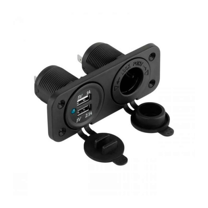 Φορτιστής αυτοκινήτου Peiying 2xUSB 3,1A με υποδοχή αναπτήρα