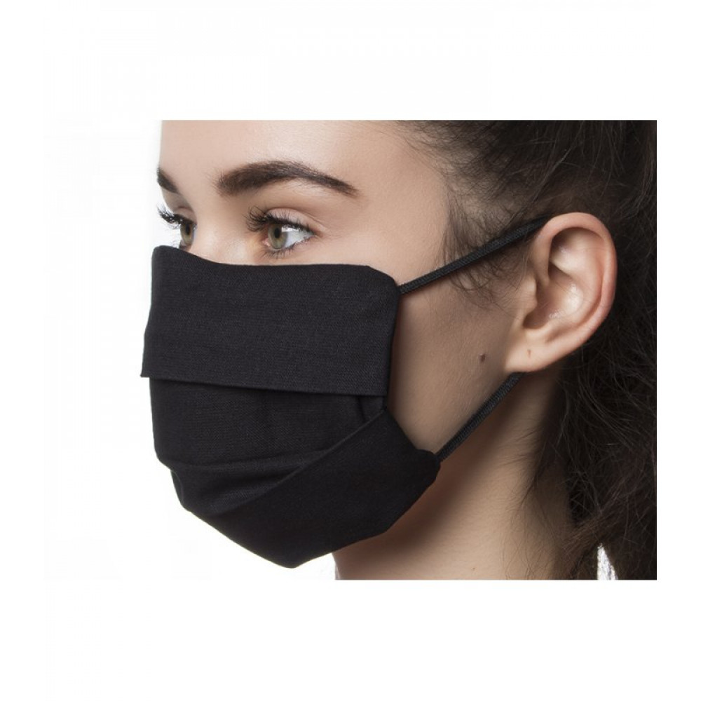 Υφασμάτινη προστατευτική μάσκα μαύρη