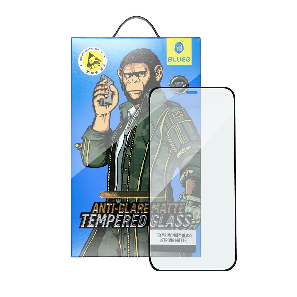 5D Mr. Monkey Glass Strong Privacy για Apple iPhone 15 Pro (Μαύρο)