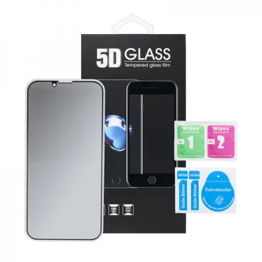 5D Privacy Full Tempered Glass for Apple iPhone 13 (Μαύρο)