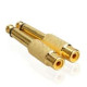 Adaptor Ibiza Sound ADAPT3 6,35mm Jack σε RCA θηλυκό MONO (Ζευγάρι)