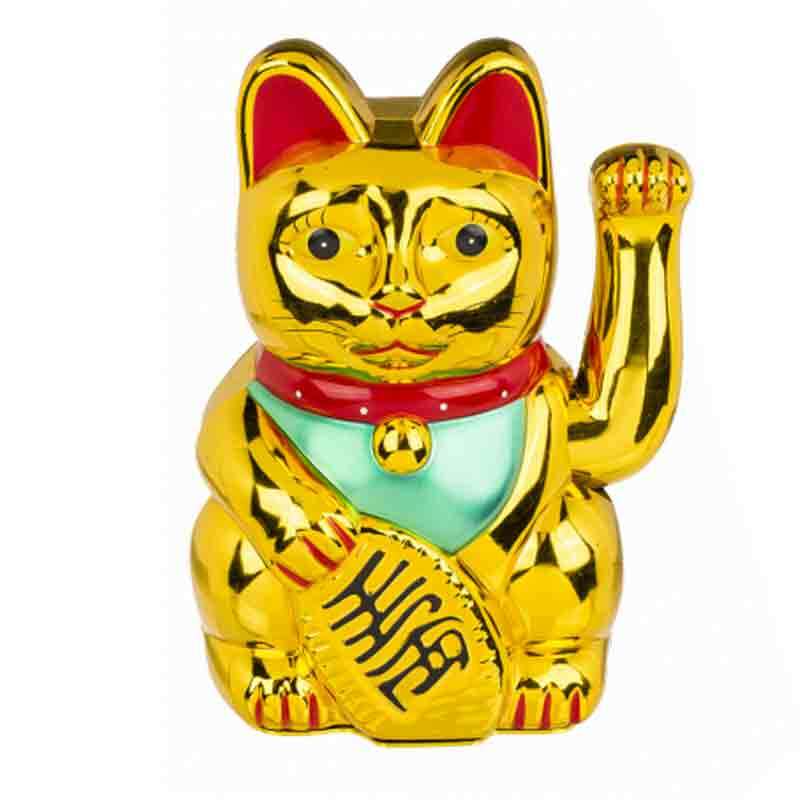 Τυχερή Γάτα Καλωσορίσματος Maneki Neko 20 x 12 x 10 cm - Χρυσό