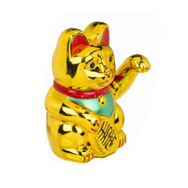 Τυχερή Γάτα Καλωσορίσματος Maneki Neko 20 x 12 x 10 cm - Χρυσό
