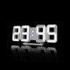 Led 3D 8-Shape ψηφιακό ρολόι με ξυπνητήρι, ημερολόγιο και θερμόμετρο (Λευκό)
