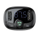Baseus CCTM-01 Bluetooth Car Charger MP3 2x USB TF microSD (Μαύρο)
