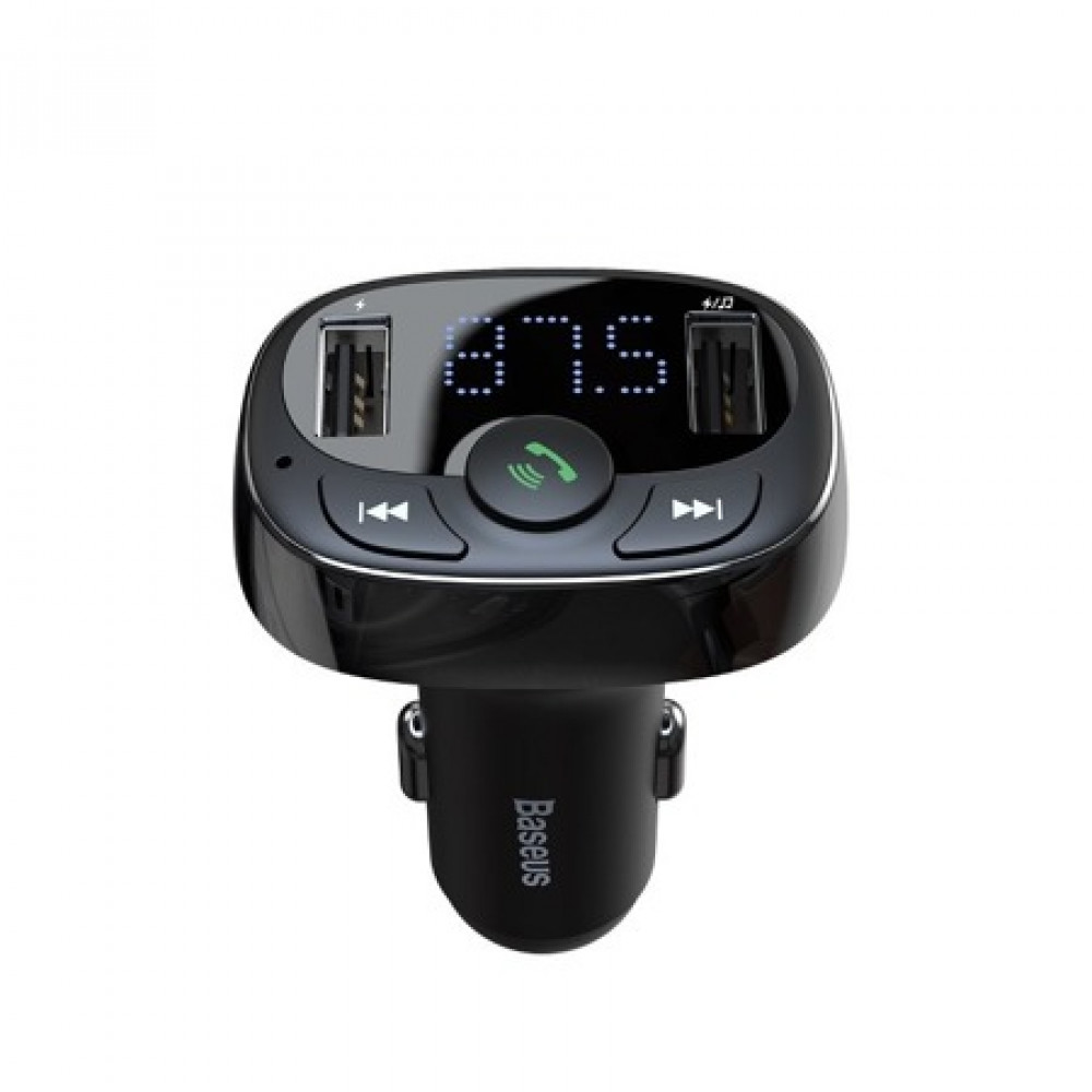 Baseus CCTM-01 Bluetooth Car Charger MP3 2x USB TF microSD (Μαύρο)
