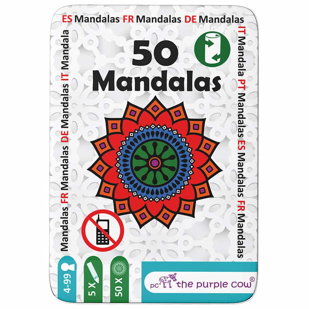 Purple Cow Επιτραπέζιο 50 Καρτών Mandalas