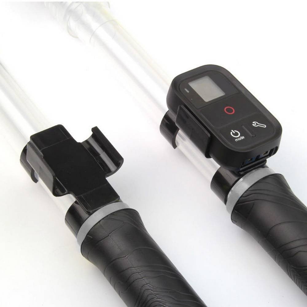 Αδιάβροχο πτυσσόμενο Selfie Stick Monopod HR301 για GoPro και Action Cameras 36-62cm (Μαύρο - Διάφανο)