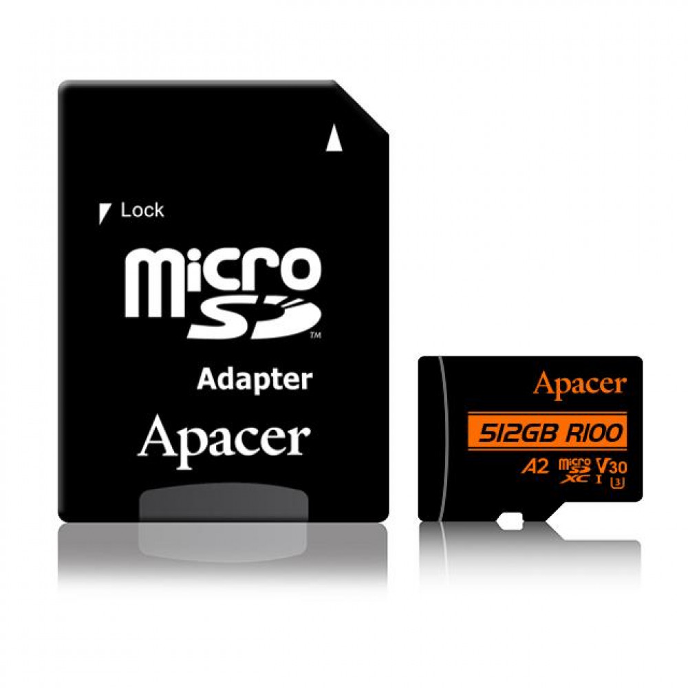 Apacer microSDXC Memory Card UHS-I U3 V30 A2 512GB