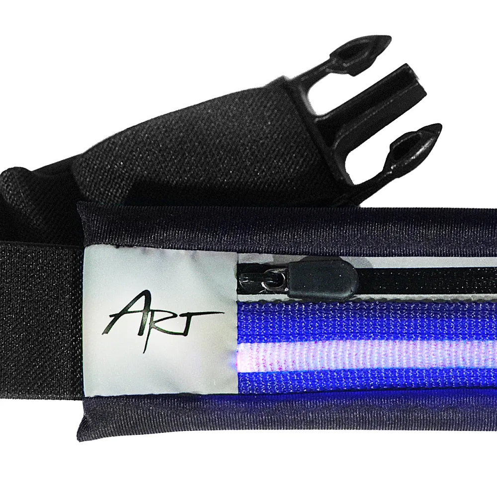 ART APS-01B Αθλητικό τσαντάκι μέσης για τρέξιμο με 3 λειτουργίες φωτισμού LED (Μαύρο)