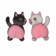Αυτοκόλλητα Phone Bum Stickers για Κινητό Cats (2τμχ)