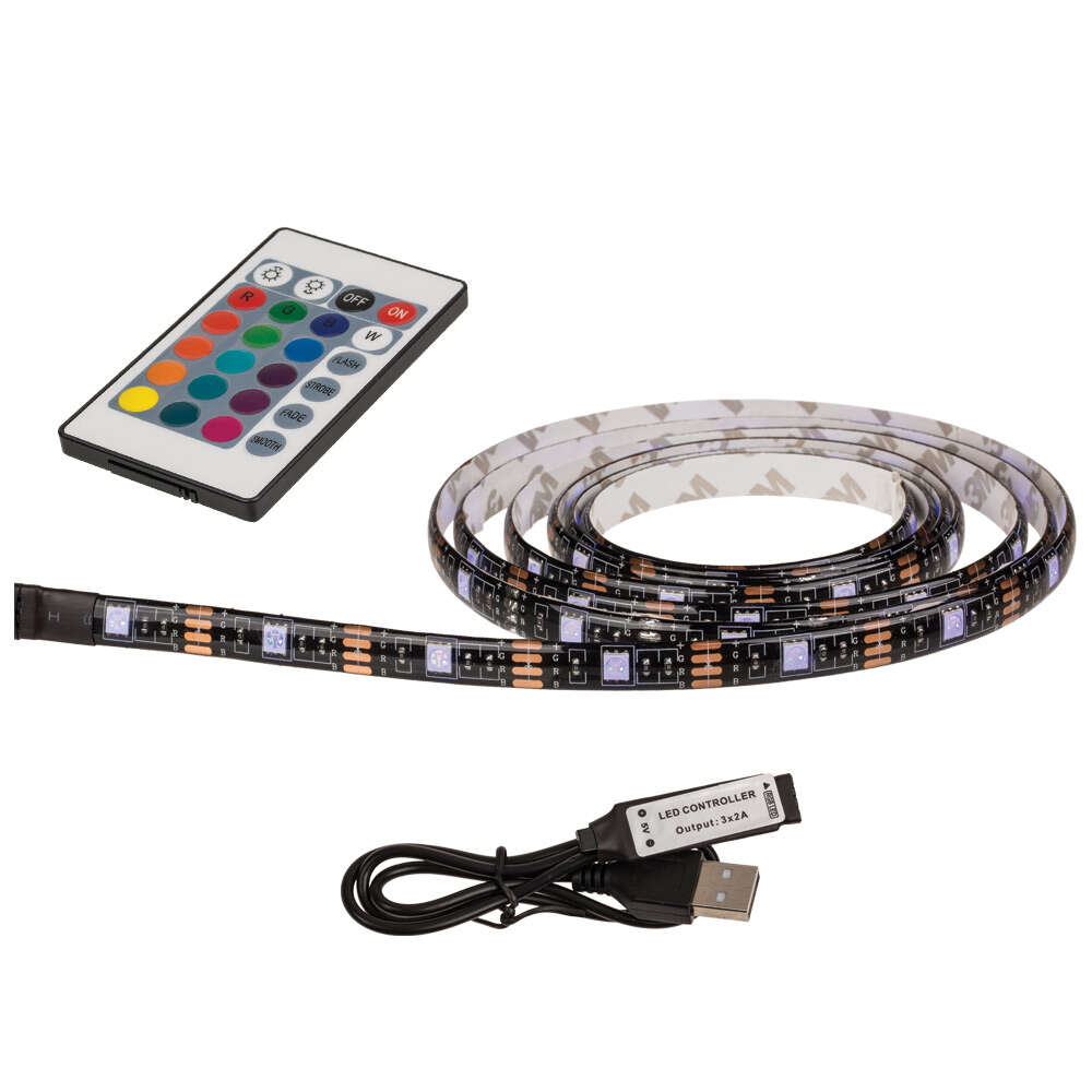 Αυτοκόλλητη Ταινία 150 LED 3m με RGB χρώματα 12V με χειριστήριο