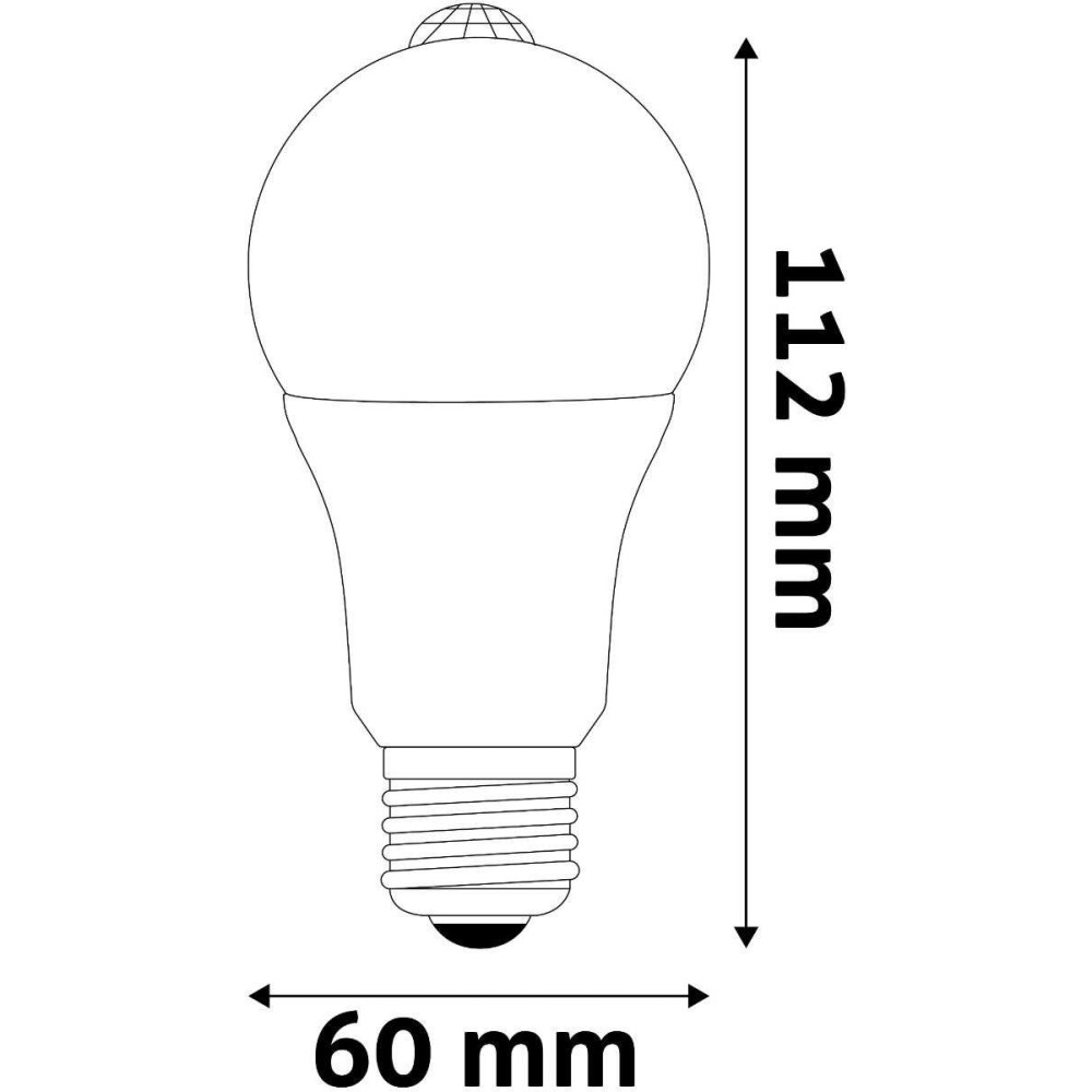 Avide LED Smart A60 8.8W Με Φωτοκύτταρο Αισθητήρας Κίνησης 4000K Λευκό