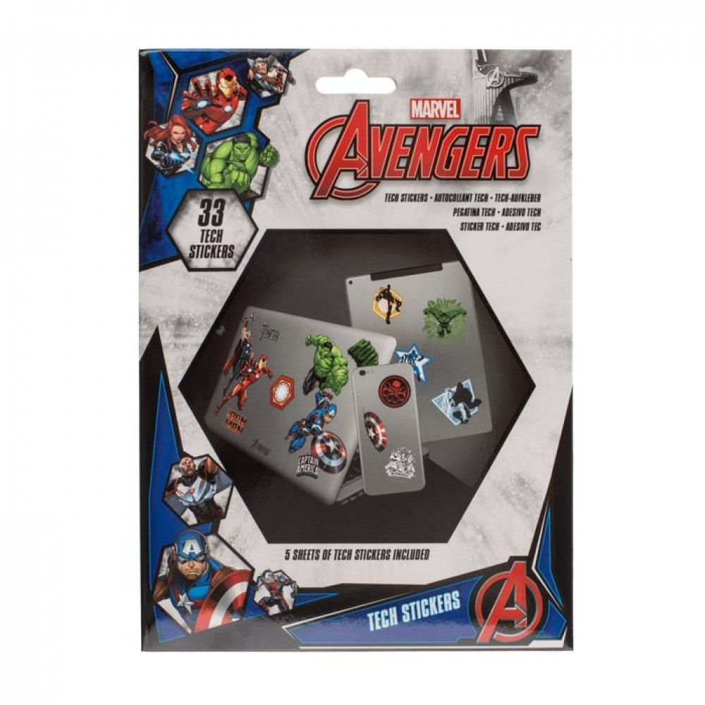 Αυτοκόλλητα για Προϊόντα Τεχνολογίας Tech Stickers Set - Avengers