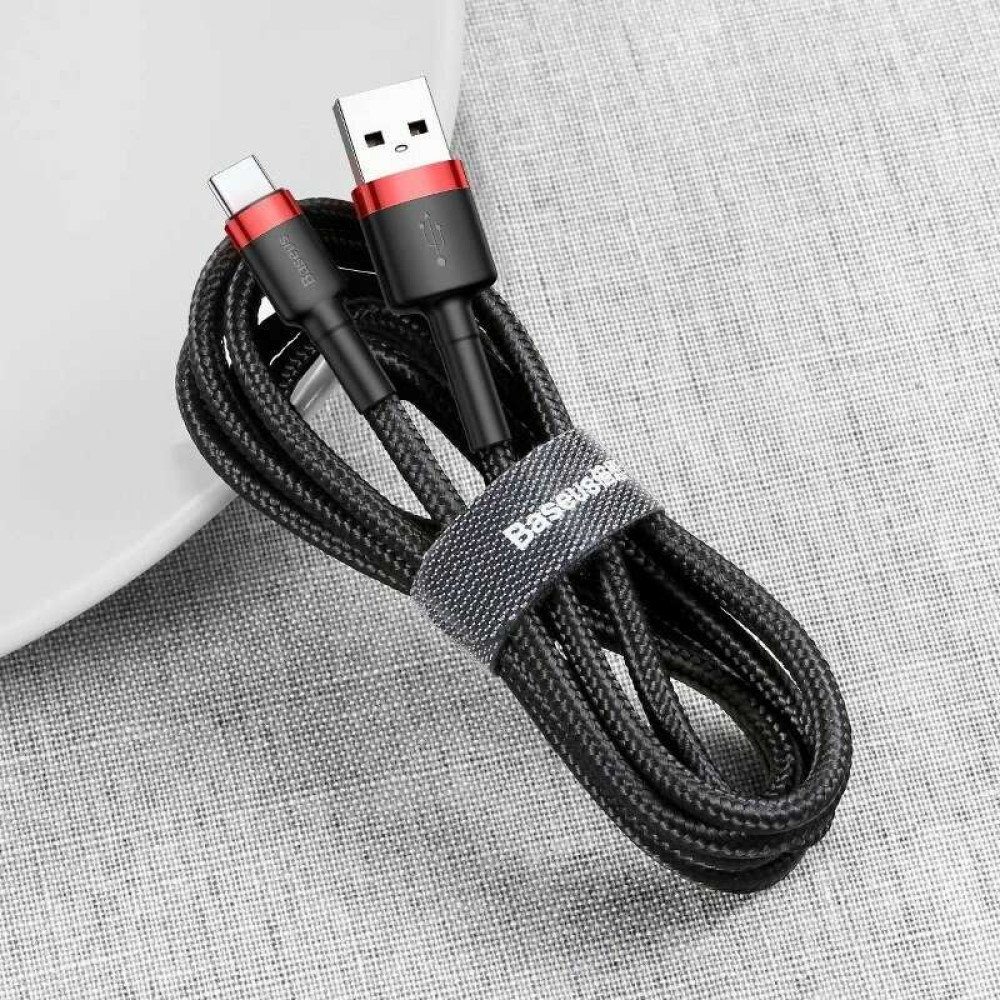 Καλώδιο Φόρτισης Baseus CATKLF-U91 Cafule USB σε Type-C 2A 3m (Μαύρο)