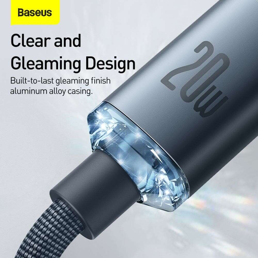 Καλώδιο Φόρτισης Baseus Crystal Shine Type-C σε Lightning PD20W 1.2m (Μαύρο)