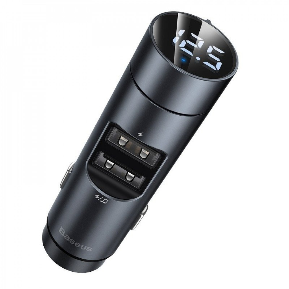 Baseus Energy Column Car Wireless MP3 και φορτιστής 2x USB 3.1A CCNLZ-0G (Σκούρο γκρι)