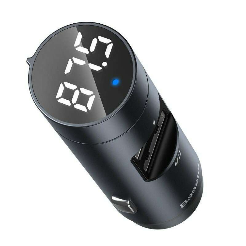 Baseus Energy Column Car Wireless MP3 και φορτιστής 2x USB 3.1A CCNLZ-0G (Σκούρο γκρι)