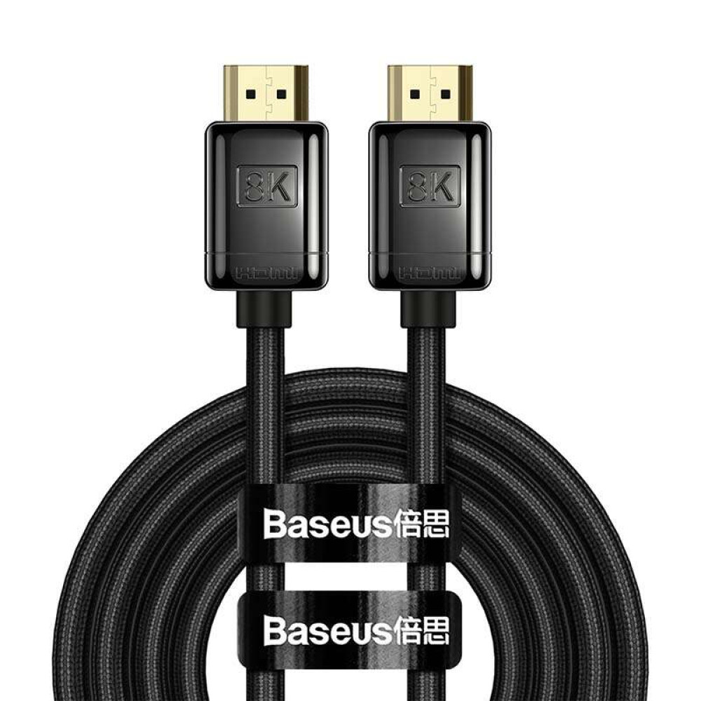 Baseus καλώδιο High Definition Series HDMI 2.1 HDMI male σε HDMI male 8K 60Hz, 3D, HDR, 48Gbps 1m (Μαύρο)