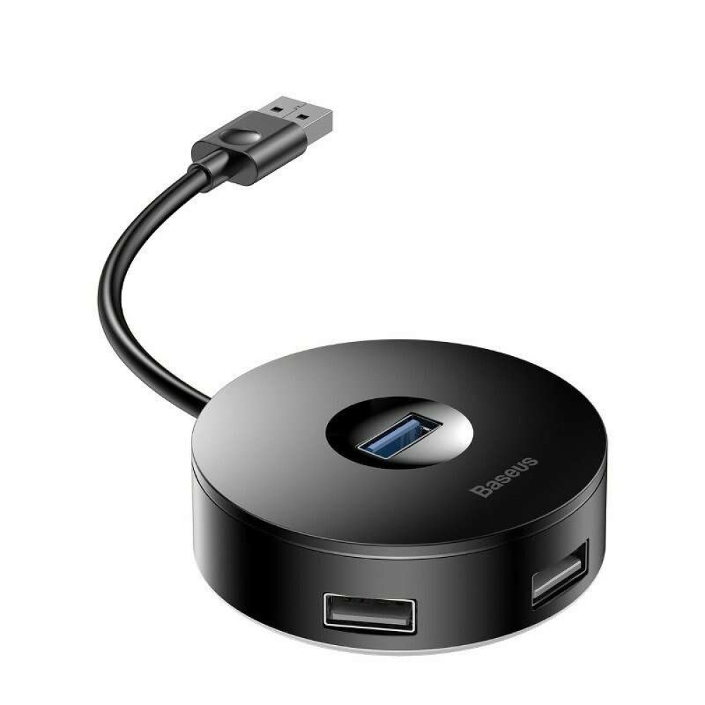 Baseus Hub 4in1 USB σε USB 3.0 + 3x USB 2.0 15cm CAHUB-F01 (Μαύρο)