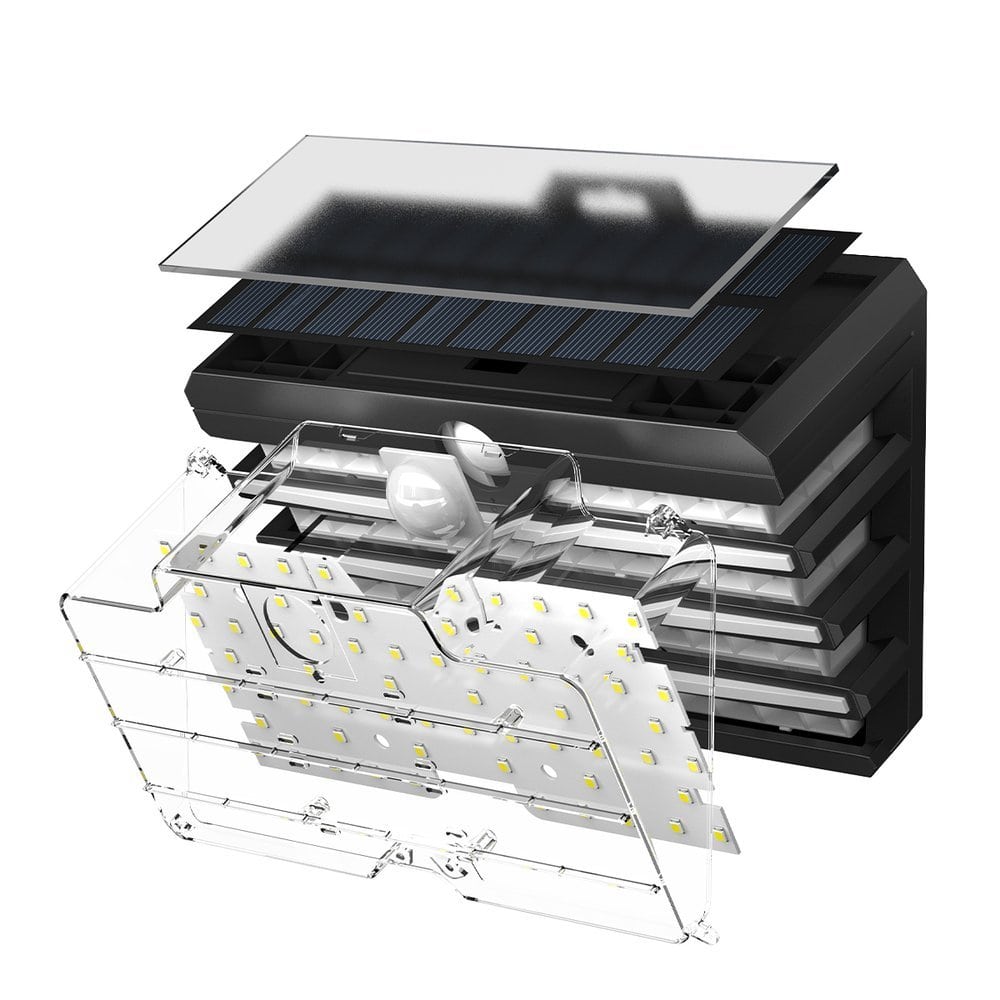 Baseus ηλιακό φωτιστικό LED εξωτερικού χώρου με αισθητήρα κίνησης DGNEN-C01 (Μαύρο)