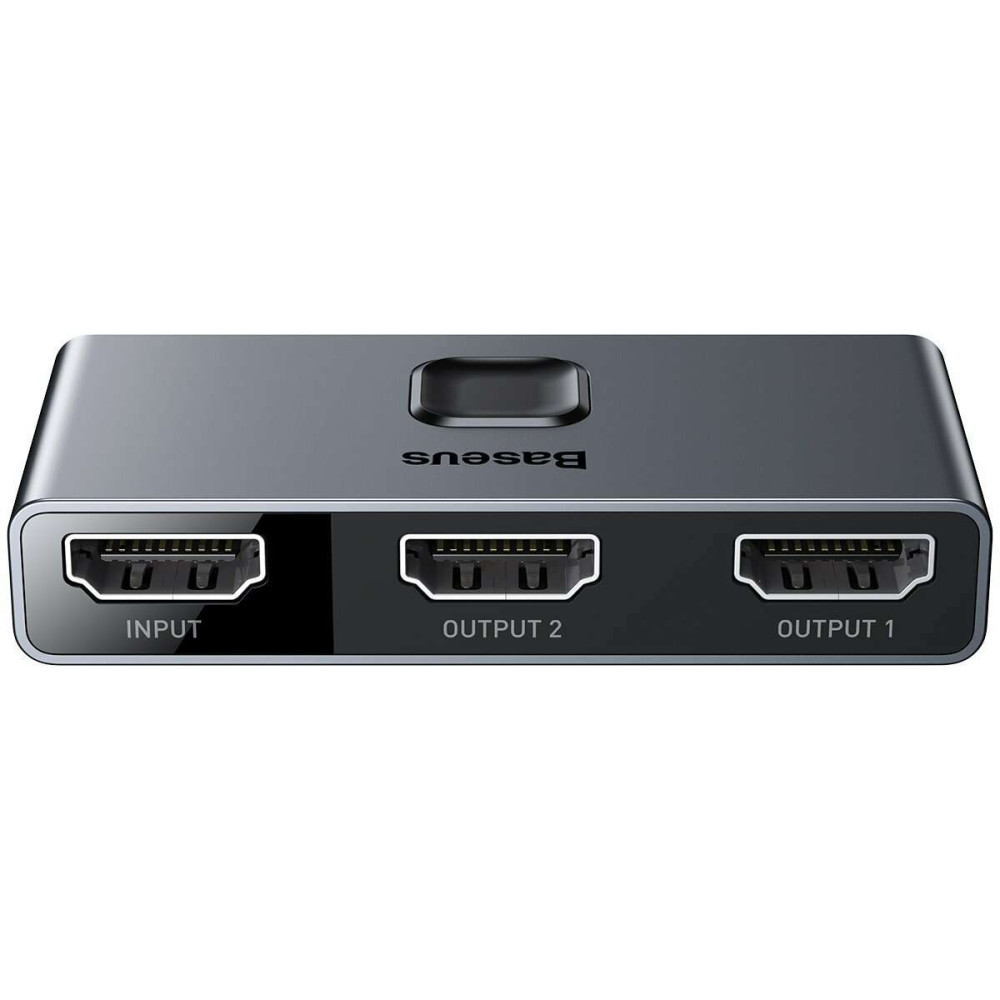 Baseus Matrix Two-way Splitter διαχωριστής σήματος HDMI 2x1 / 1x2 4K 30Hz (Γκρι)