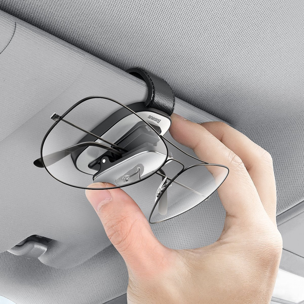 Baseus Platinum Vehicle eyewear clip βάση στήριξης για γυαλιά ACYJN-B0S (Ασημί)