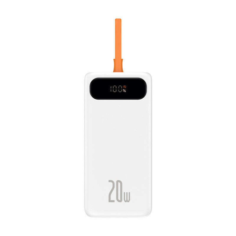 Baseus Power Bank PPBLK-02 10000mAh 20W με Lightning καλώδιο (Λευκό)