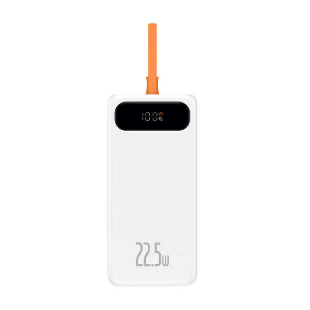 Baseus Power Bank PPBLK-A02 10000mAh 22.5W με USB-C καλώδιο (Λευκό)