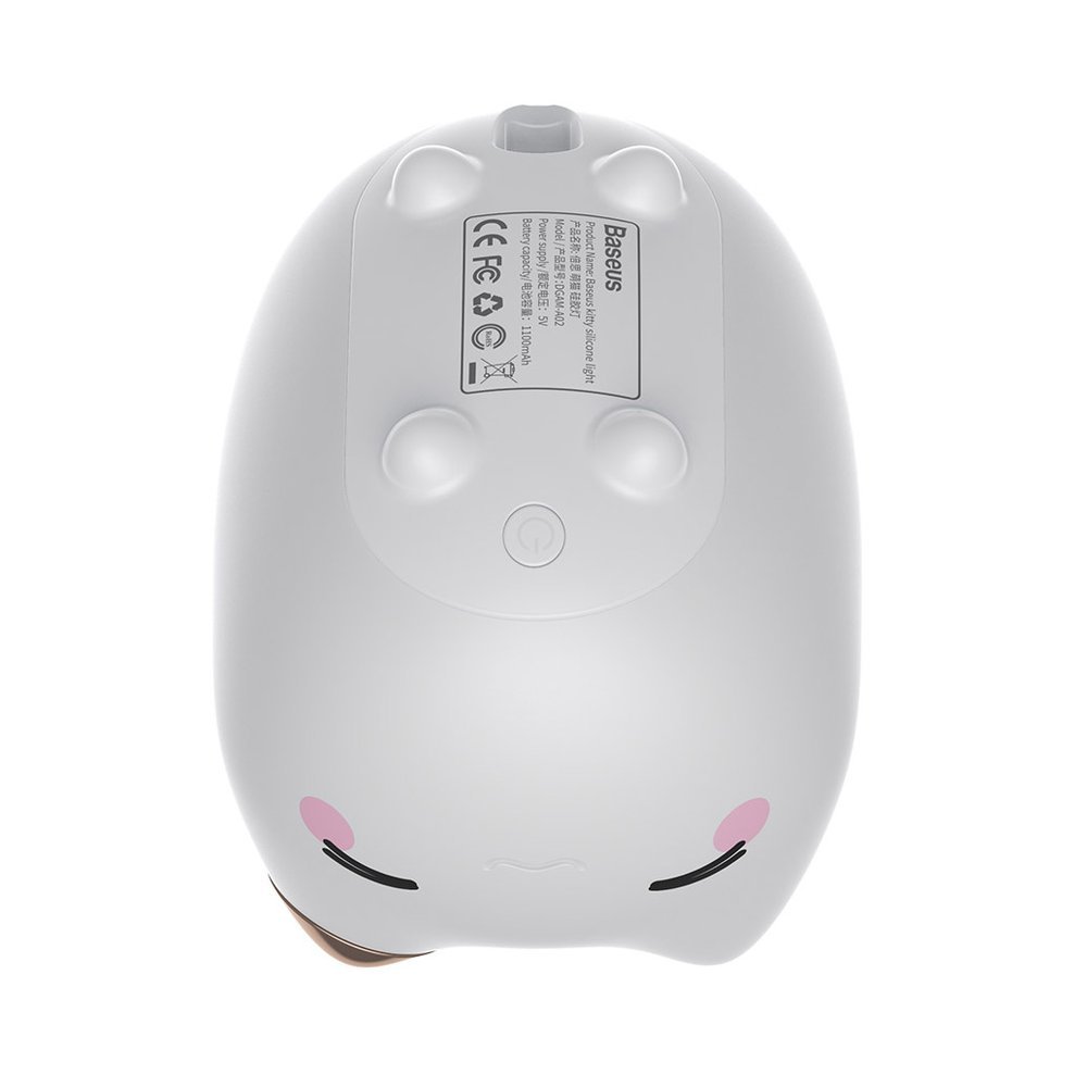 Baseus Silicone night light LED Cute Kitty φωτιστικό νυκτός γατάκι DGAM-A02 (Λευκό)