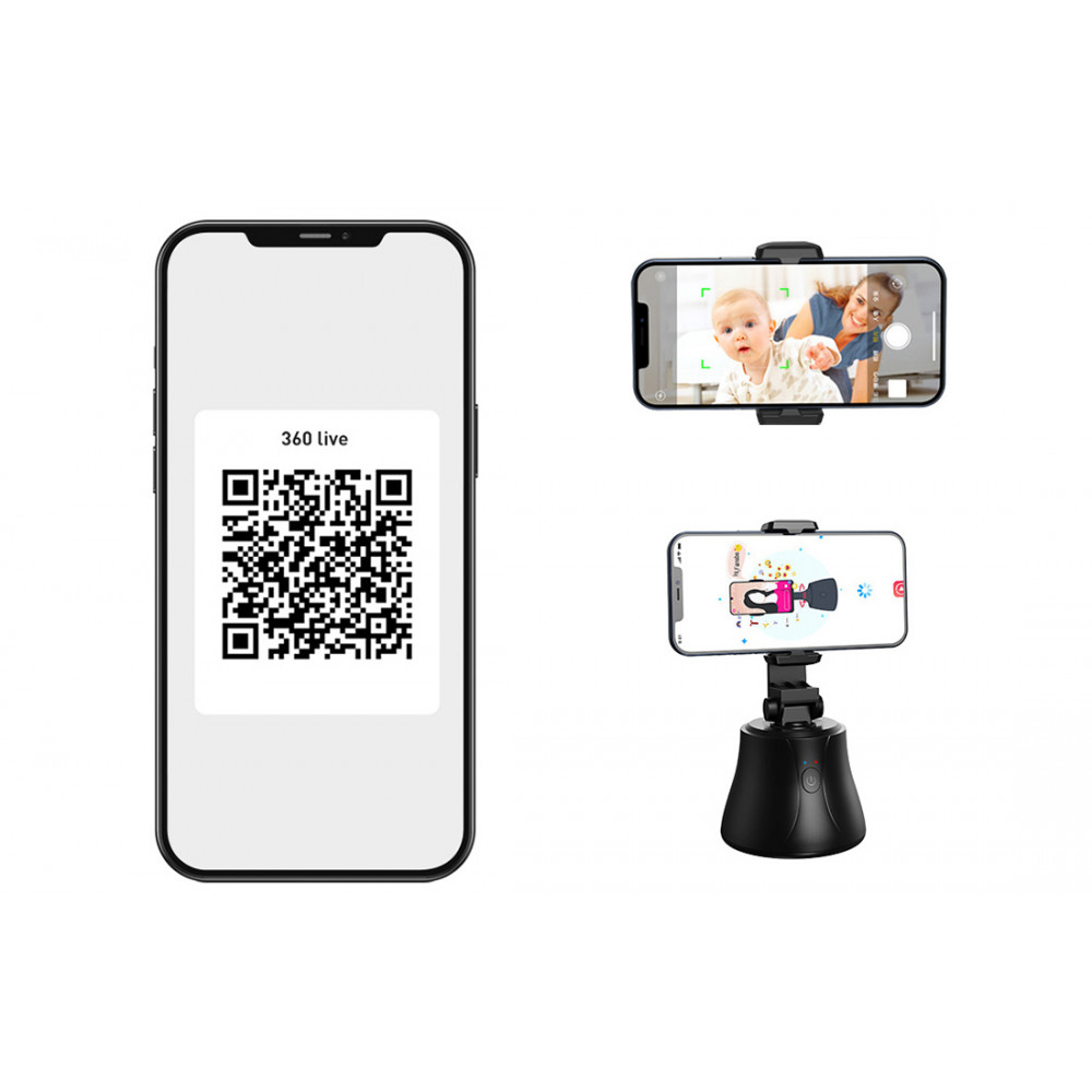 Baseus Smart περιστρεφόμενη βάση / τρίποδο 360° για smartphone SUYT-B01 (Μαύρο)