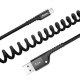 Καλώδιο Φόρτισης Baseus Fish Eye Spring Data Cable USB σε Lightning CALSR-01 2A 1m (Μαύρο)