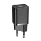 Baseus TZCCSUP-B01 Super Si Quick Charger 1C 20W Type-C με καλώδιο Lightning 1m (Μαύρο)