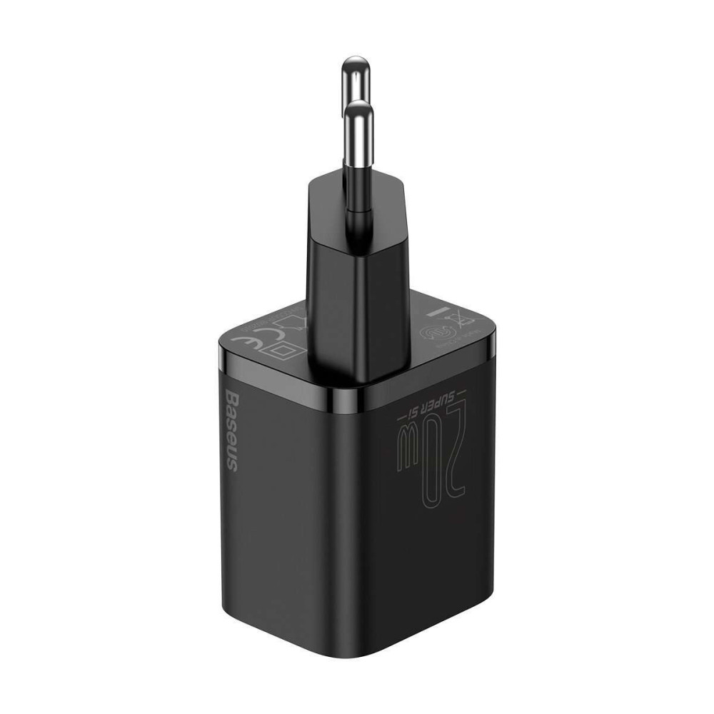 Baseus TZCCSUP-B01 Super Si Quick Charger 1C 20W Type-C με καλώδιο Lightning 1m (Μαύρο)