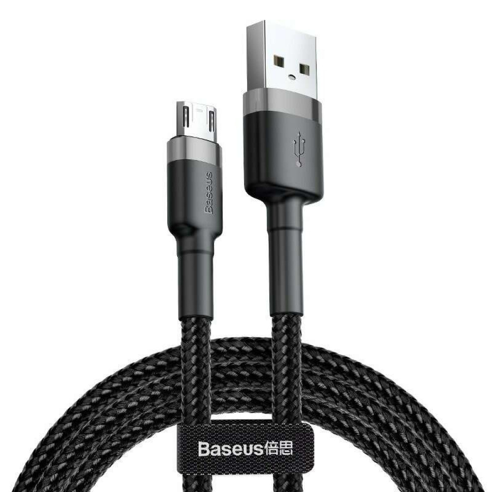 Καλώδιο Φόρτισης Baseus USB σε Micro USB CAMKLF-HG1 3m (Μαύρο - Γκρι)