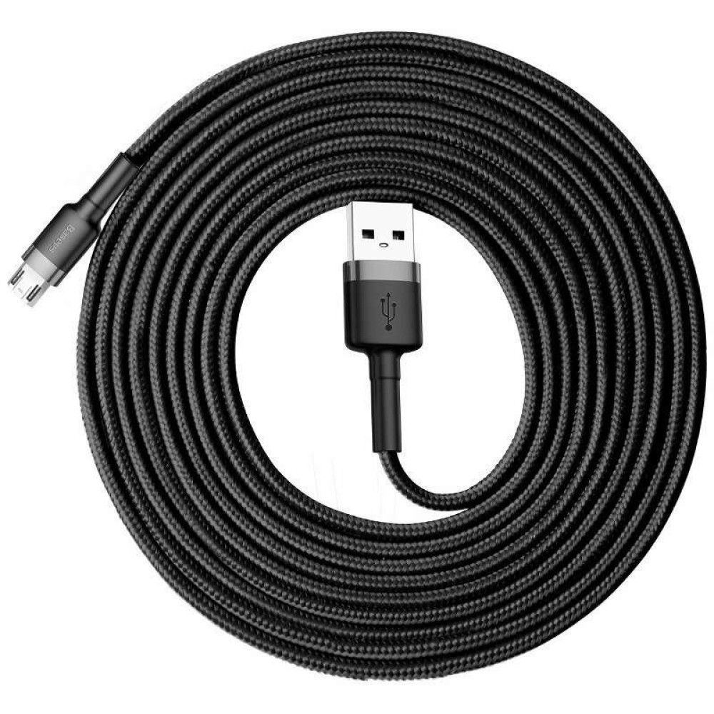 Καλώδιο Φόρτισης Baseus USB σε Micro USB CAMKLF-HG1 3m (Μαύρο - Γκρι)