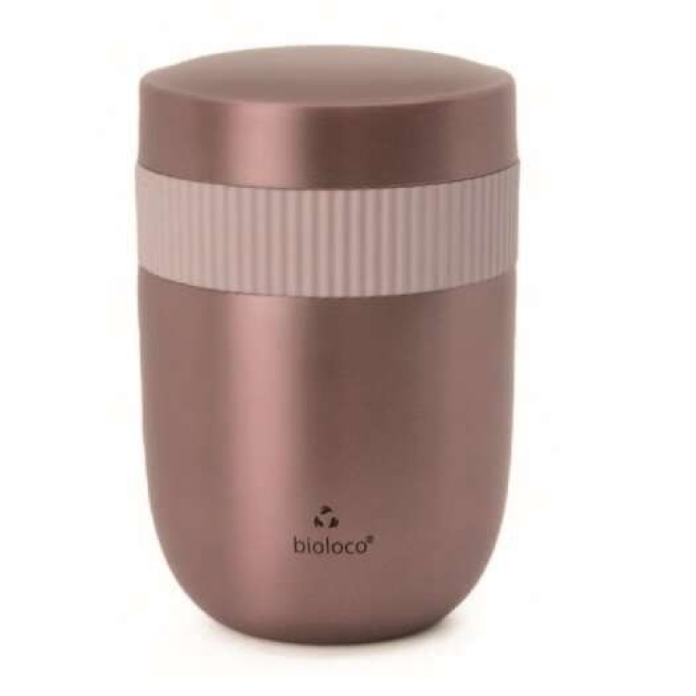 Bioloco Sky Lunchpot Ανοξείδωτο Φαγητοδοχείο θερμός rose gold 420ml+200ml (BSLP102)