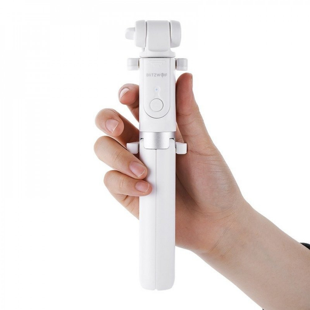 BlitzWolf BW-BS3 ασύρματο Selfie Stick τρίποδο Bluetooth 3σε1 (Λευκό)