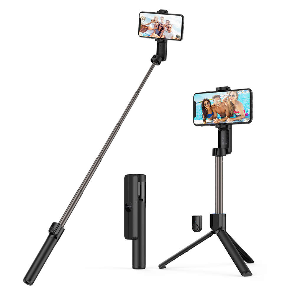 BlitzWolf BW-BS2 Sport ασύρματο Selfie Stick Bluetooth Remote τρίποδο (Μαύρο)