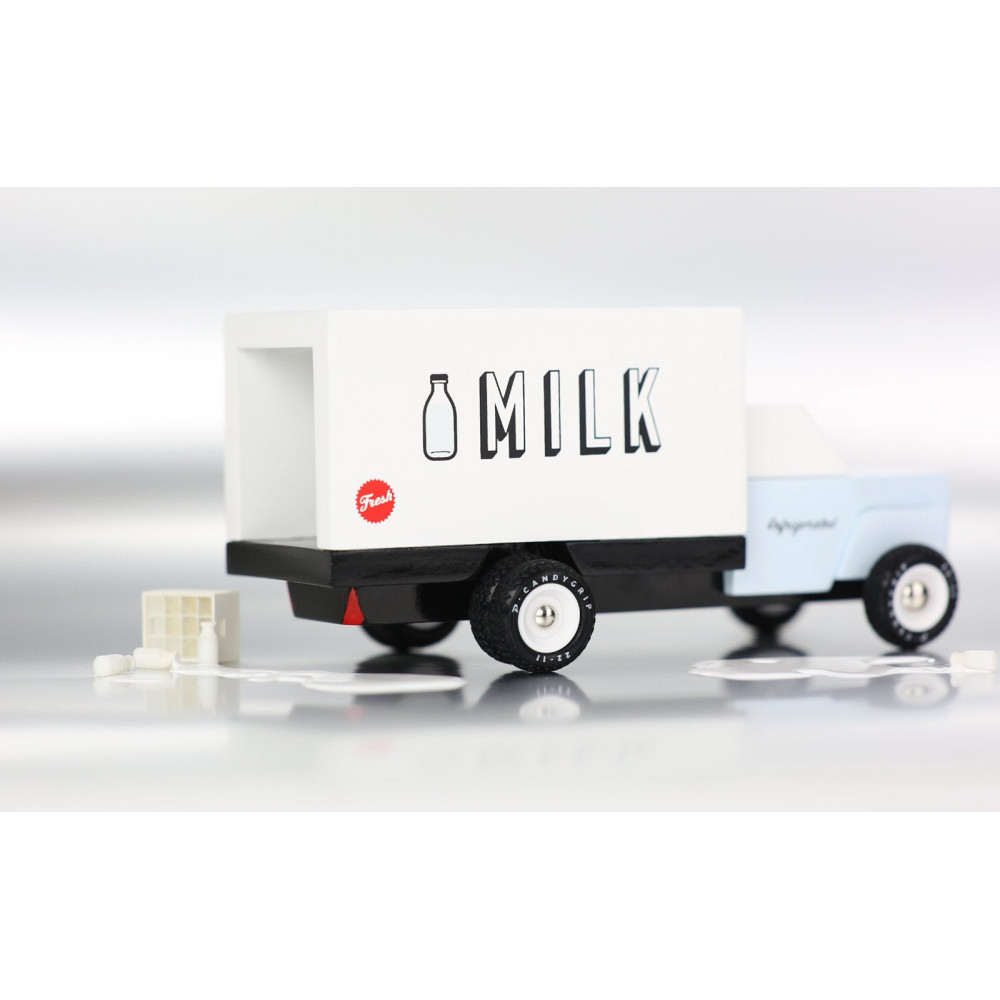 Candylab Americana Ξύλινο Όχημα "Του γαλατά" Milk Truck (Λευκό-Γαλάζιο)