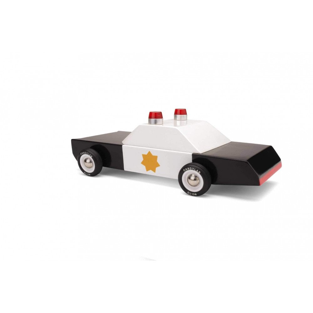 Candylab Candycar Ξύλινο Αστυνομικό Αυτοκίνητο Police Car (Μαύρο-Λευκό)